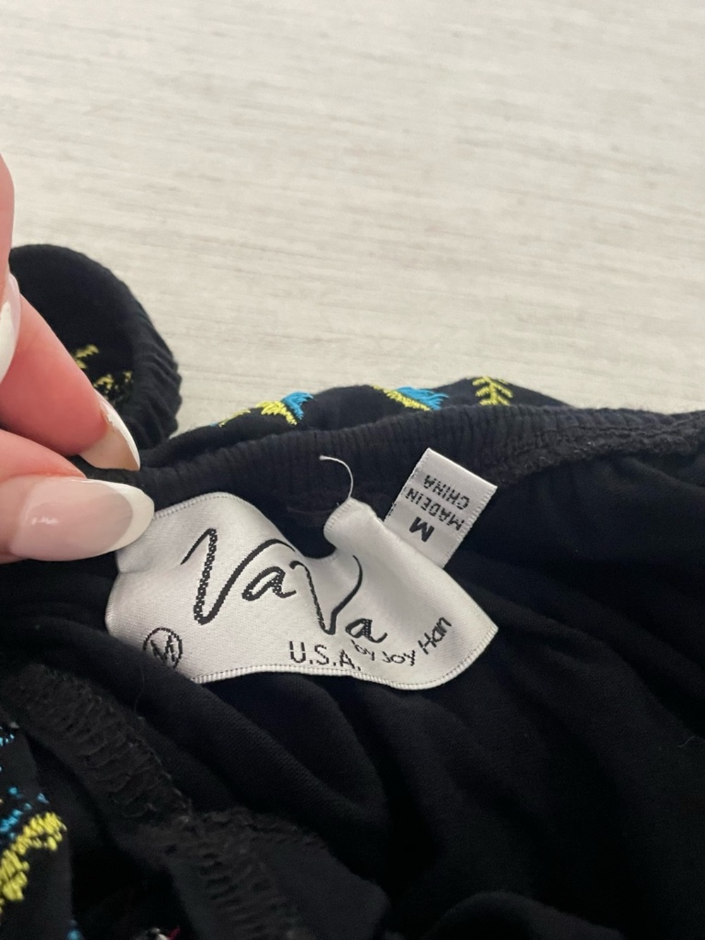 Vava by Joy Han Black Off-Shoulder Embroidered Wide-Leg Jumpsuit - Picture 3 of 3